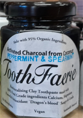 ToothFaerie activated charcoal peppermint and spearmint toothpaste